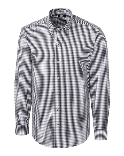 Cutter & Buck Easy Care Stretch Gingham Dress Shirt (Long Sleeve)