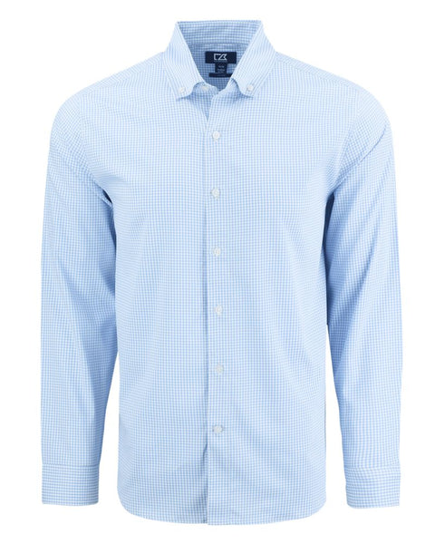 Cutter & Buck Skyline Epic Confidence Recycled Gingham Dress Shirt (Long Sleeve)