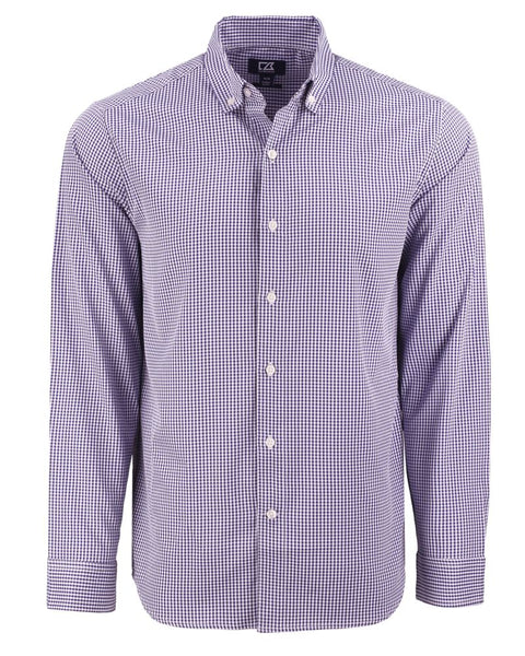 Cutter & Buck Skyline Epic Confidence Recycled Gingham Dress Shirt (Long Sleeve)