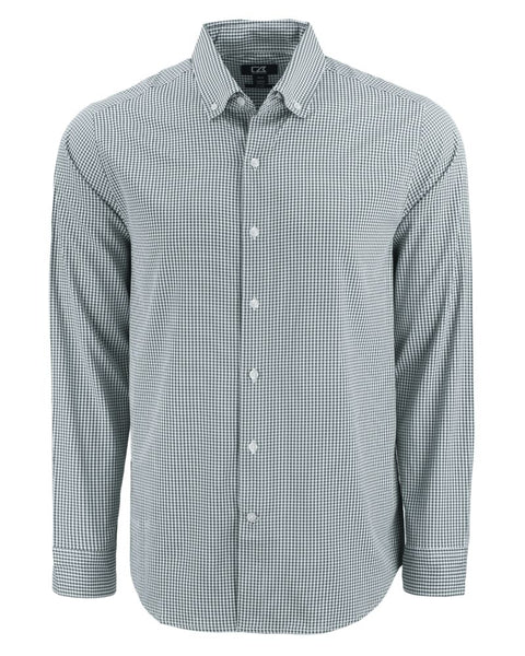 Cutter & Buck Skyline Epic Confidence Recycled Gingham Dress Shirt (Long Sleeve)
