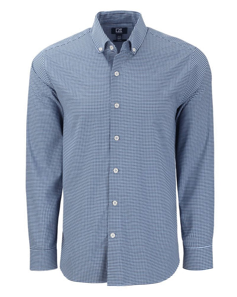 Cutter & Buck Skyline Epic Confidence Recycled Gingham Dress Shirt (Long Sleeve)