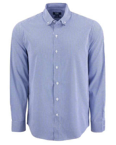 Cutter & Buck Skyline Epic Confidence Recycled Gingham Dress Shirt (Long Sleeve)