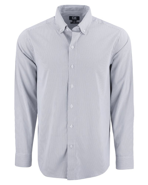 Cutter & Buck Skyline Epic Confidence Recycled Pinstripe Dress Shirt (Long Sleeve)