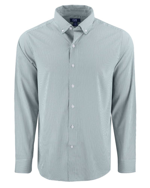 Cutter & Buck Skyline Epic Confidence Recycled Pinstripe Dress Shirt (Long Sleeve)