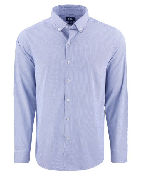 Cutter & Buck Skyline Epic Confidence Recycled Pinstripe Dress Shirt (Long Sleeve)