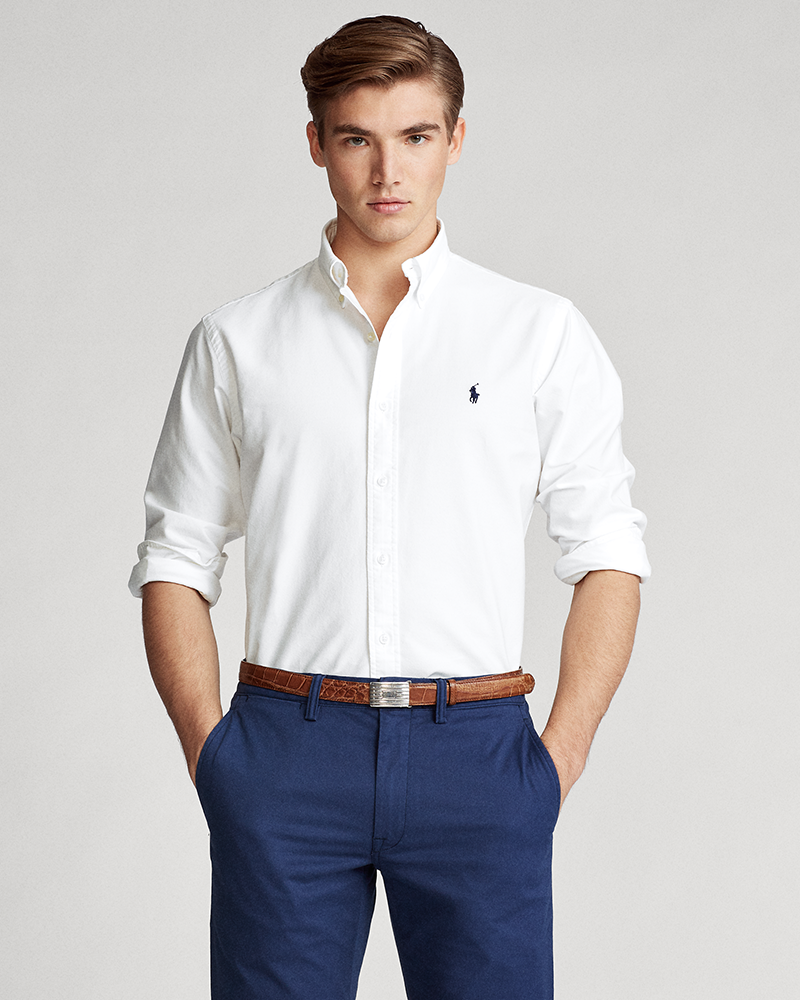 White ralph lauren sales long sleeve shirt