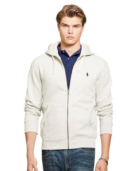 Polo ralph lauren full zip hood light sport heather top